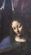 Leonardo  Da Vinci Detail of Madonna of the Rocks oil painting on canvas
